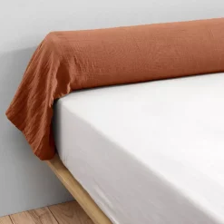 Discount Federa cuscino a rullo garza di cotone (L185 cm) Gaïa Federe Cuscino Letto