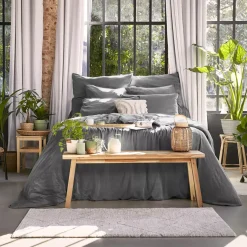 New Federa cuscino a rullo lyocell Tencel™ lavata (27 x 185 cm) Olivia Granito Federe Cuscino Letto