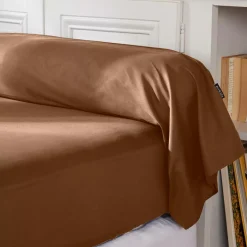 Clearance Federa cuscino a rullo percalle di cotone (L185 cm) Cali Marrone Federe Cuscino Letto