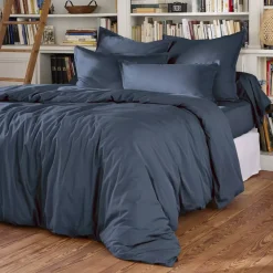 Online Federa cuscino a rullo percalle di cotone (L185 cm) Cali Blu marino Federe Cuscino Letto