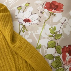 Discount Federa cuscino a rullo raso di cotone (L200 cm) Roseraie Federe Cuscino Letto