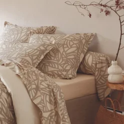 Hot Federa cuscino letto quadrato cotone lavato (65 x 65 cm) Séréna Federe Cuscino Letto
