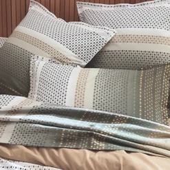 Sale Federa cuscino letto quadrato cotone (65 x 65 cm) Niagara Verde kaki Federe Cuscino Letto