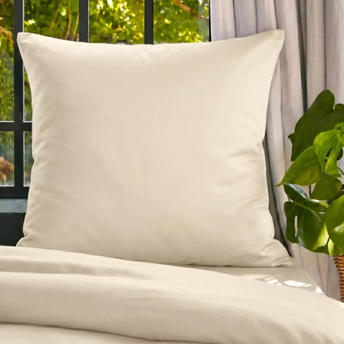 Sale Federa cuscino letto quadrato lyocell Tencel™ lavato (80 x 80 cm) Olivia pampa Federe Cuscino Letto