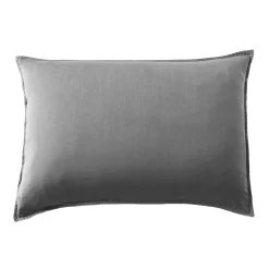 Sale Federa cuscino letto rettangolare lyocell Tencel™ lavato (50 x 80 cm) Olivia granito Federe Cuscino Letto