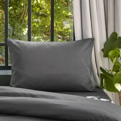 Sale Federa cuscino letto rettangolare lyocell Tencel™ lavato (50 x 80 cm) Olivia granito Federe Cuscino Letto