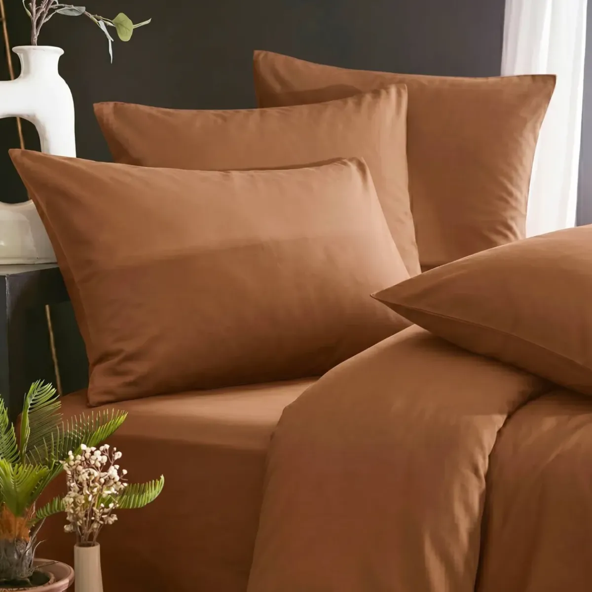 Outlet Federa cuscino letto rettangolare lyocell Tencelâ„¢ lavato (50 x 70 cm) Olivia Federe Cuscino Letto