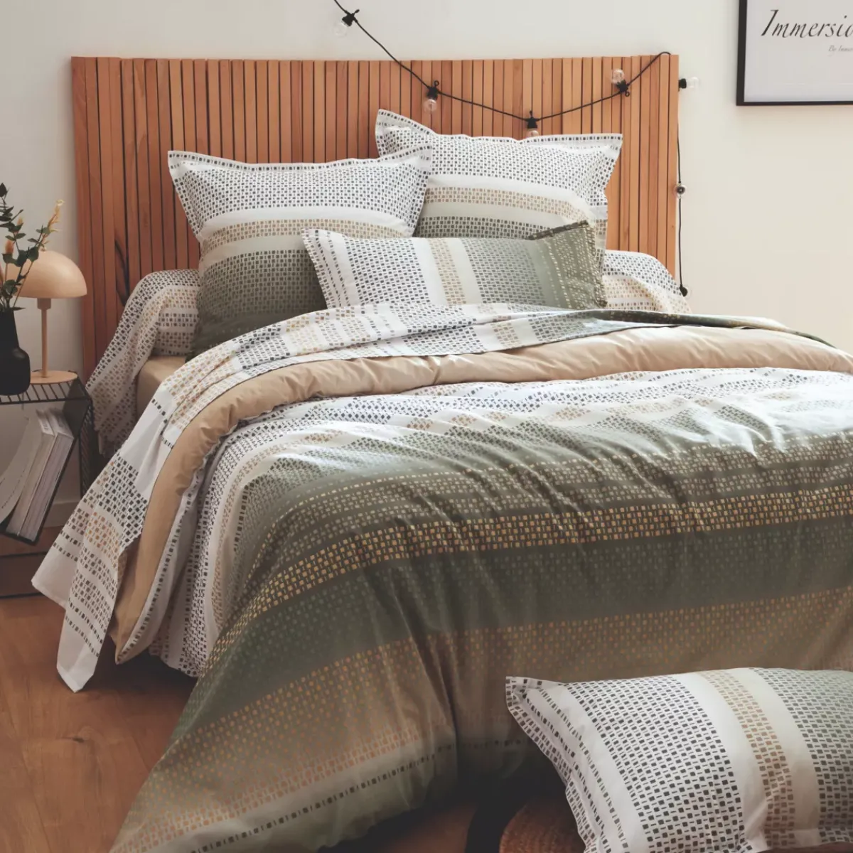 Best Federa cuscino letto rettangolare cotone (50 x 70 cm) Niagara Verde kaki Federe Cuscino Letto