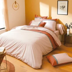 Sale Federa cuscino letto rettangolare percalle di cotone (50 x 70 cm) Macassar Federe Cuscino Letto