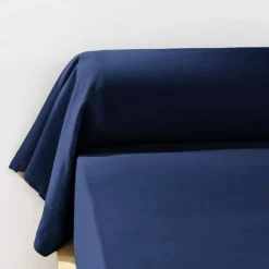 Hot Federa per cuscino a rullo flanella di cotone (L185 cm) Nina Blu navy Federe Cuscino Letto