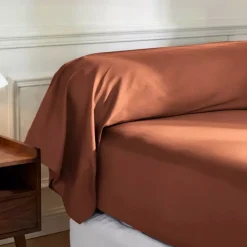 Online Federa per cuscino a rullo in percalle di cotone (L185 cm) Diane Federe Cuscino Letto