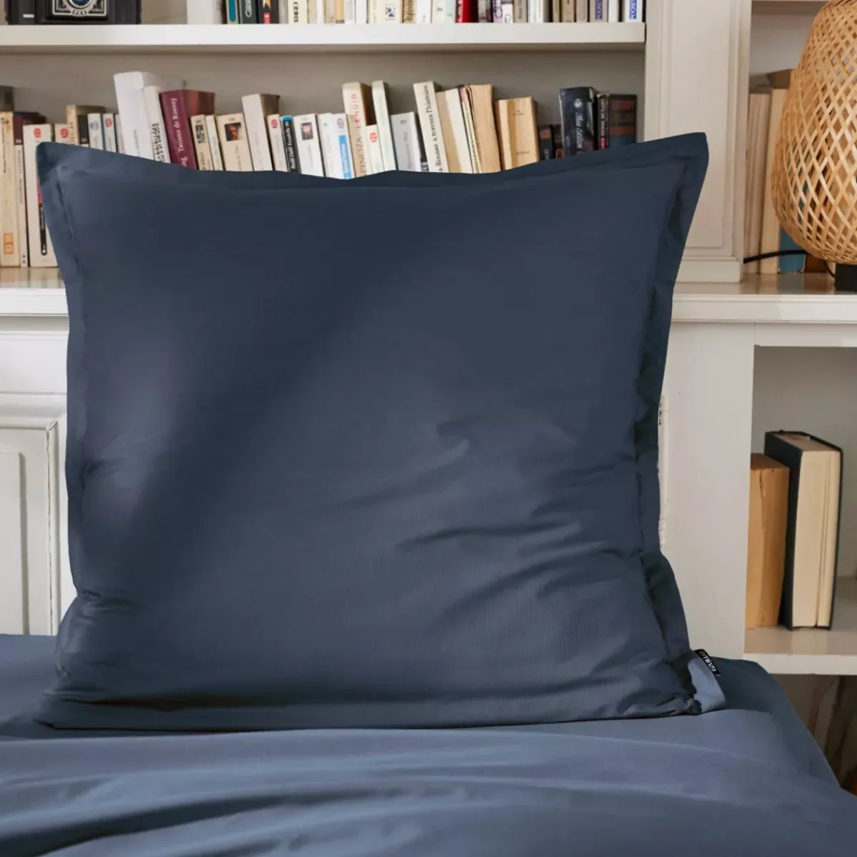 Best Federa per cuscino quadrata in percalle di cotone (80 x 80 cm) Cali Blu marino Federe Cuscino Letto