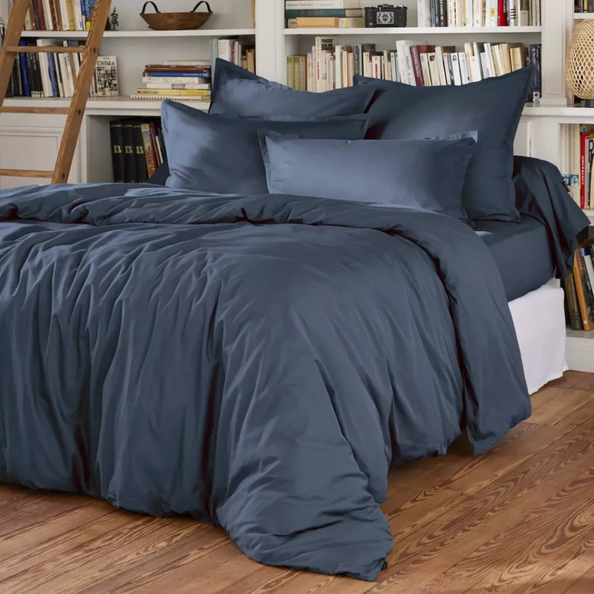 Best Federa per cuscino quadrata in percalle di cotone (80 x 80 cm) Cali Blu marino Federe Cuscino Letto