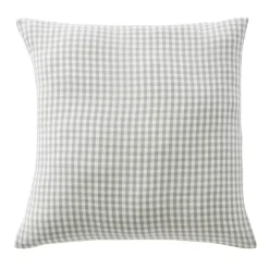 New Federa per cuscino quadrata in garza di cotone (60 x 60 cm) Gaïa vichy Verde eucalipto Federe Cuscino Letto