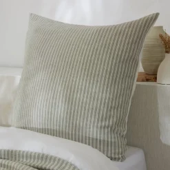 Outlet Federa per cuscino quadrata reversibile in cotone testurizzato e percalle (80 x 80 cm) Alice Federe Cuscino Letto