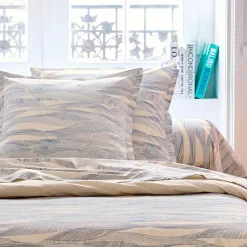 Federa per cuscino rettangolare in cotone lavato (65 x 65 cm) Onde Federe Cuscino Letto