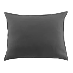Sale Federa per cuscino rettangolare flanella di cotone (50 x 70 cm) Nina Grigio Federe Cuscino Letto