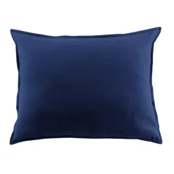 Federa per cuscino rettangolare flanella di cotone (50 x 80 cm) Nina Blu navy Federe Cuscino Letto