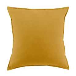 Sale Federa per cuscino rettangolare flanella di cotone (50 x 80 cm) Nina Ocra Federe Cuscino Letto