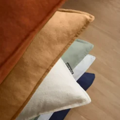 Sale Federa quadrata flanella di cotone (63 x 63 cm) Théa Federe Cuscino Letto