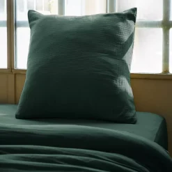 Sale Federa quadrata garza di cotone (80 x 80 cm) Gaïa Federe Cuscino Letto