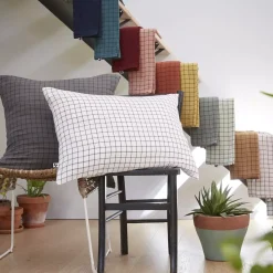 Clearance Federa quadrata garza di cotone (60 x 60 cm) Gaïa Mix Federe Cuscino Letto