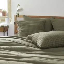 Clearance Federa quadrata garza di cotone (60 x 60 cm) Gaïa Mix Federe Cuscino Letto