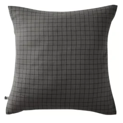 Discount Federa quadrata garza di cotone (60 x 60 cm) Gaïa Mix Grigio granito Federe Cuscino Letto