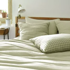 Discount Federa quadrata garza di cotone (60 x 60 cm) Gaïa Mix Federe Cuscino Letto