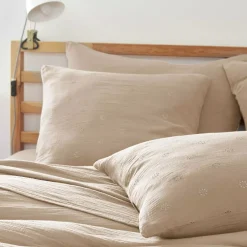 Discount Federa quadrata garza di cotone (60 x 60 cm) Gaïa Boho Federe Cuscino Letto