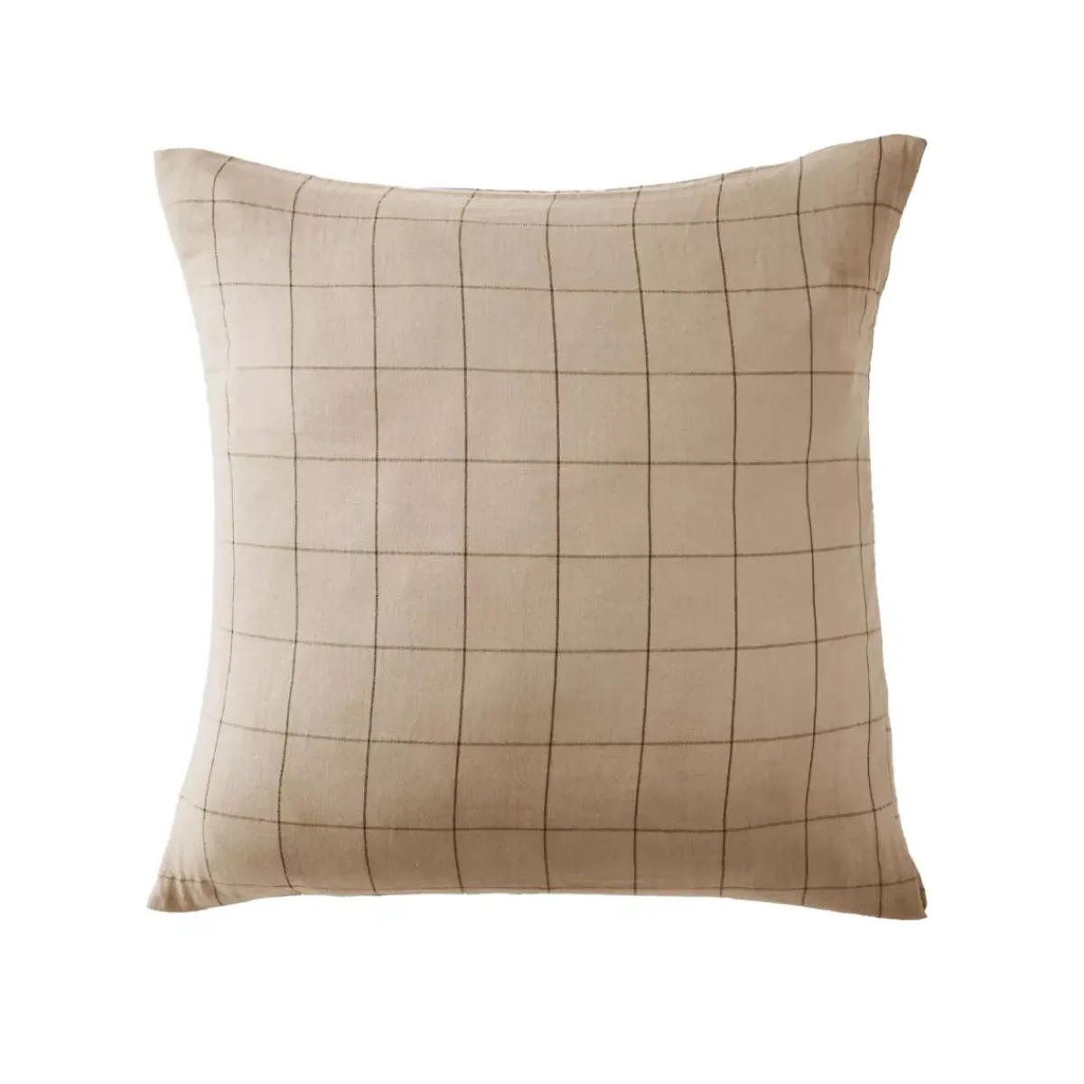 Clearance Federa quadrata garza di cotone (60 x 60 cm) Gaïa Match Marrone Federe Cuscino Letto