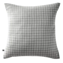 Hot Federa quadrata garza di cotone (60 x 60 cm) Gaïa Mix Grigio nuvola Federe Cuscino Letto