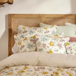 Outlet Federa quadrata in garza di cotone (60 x 60 cm) Gaïa Aquarelle Multicolore Federe Cuscino Letto