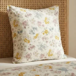 Outlet Federa quadrata in garza di cotone (60 x 60 cm) Gaïa Aquarelle Multicolore Federe Cuscino Letto