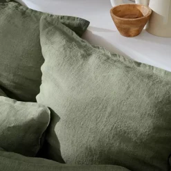 Outlet Federa quadrata lino lavato (60 cm) Louise Federe Cuscino Letto