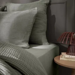Best Federa quadrupla garza di cotone (60 x 60 cm) Victoria x Gaïa Federe Cuscino Letto
