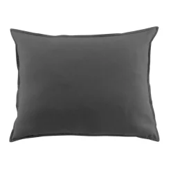 Hot Federa rettangolare flanella di cotone (50 x 70 cm) Théa Grigio Federe Cuscino Letto