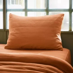 Federa rettangolare garza di cotone (50 x 80 cm) Gaïa Federe Cuscino Letto
