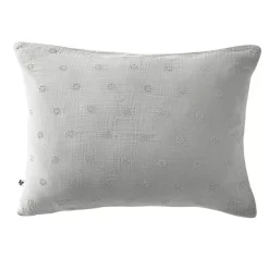 Online Federa rettangolare garza di cotone (70 cm) Gaïa Boho Grigio nuvola Federe Cuscino Letto
