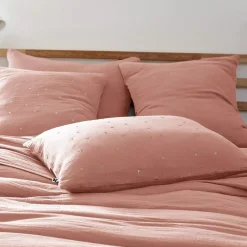 New Federa rettangolare garza di cotone (70 cm) Gaïa Chic Federe Cuscino Letto