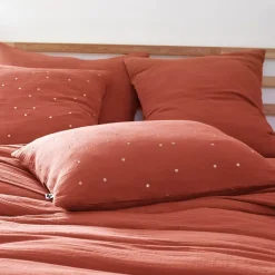 Hot Federa rettangolare garza di cotone (70 cm) Gaïa Chic Federe Cuscino Letto