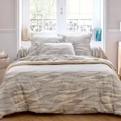 Hot Federa rettangolare in cotone lavato (50 x 70 cm) Onde Federe Cuscino Letto