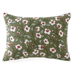 Best Federa rettangolare in garza di cotone (50 x 70 cm) Gaïa margherita Verde rosmarino Federe Cuscino Letto