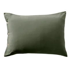 Hot Federa rettangolare in percalle di cotone (50 x 80 cm) Diane Verde salvia Federe Cuscino Letto