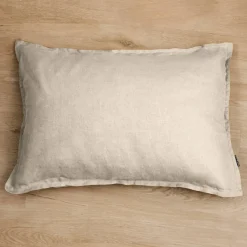 New Federa rettangolare lino lavato (80 cm) Louise Federe Cuscino Letto