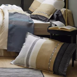 Discount Federa rettangolare percalle di cotone Marlow Beige Federe Cuscino Letto