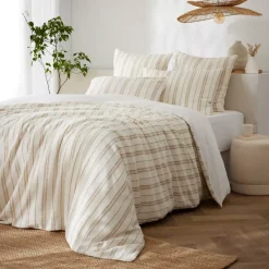 Outlet Federa rettangolare reversibile in cotone testurizzato e percale (50 x 70 cm) Alice Federe Cuscino Letto