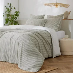 Discount Federa rettangolare reversibile in cotone testurizzato e percalle (50 x 80 cm) Alice Federe Cuscino Letto