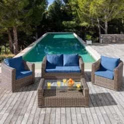 Clearance Federe per cuscino di ricambio per salotto da giardino Calvi 4 posti - Accessori E Cuscini