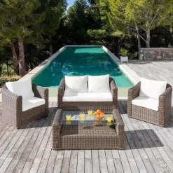Discount Federe per cuscino di ricambio per salotto da giardino Calvi 5 posti - Accessori E Cuscini